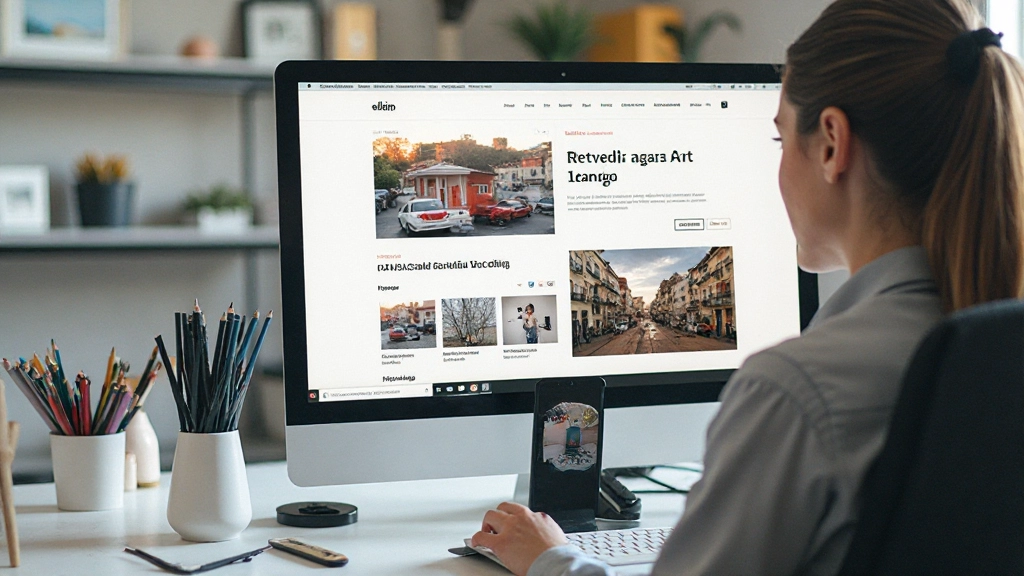 Designer criando identidade visual e marca pessoal no computador